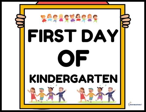 First Day Of Kindergarten Sign Free Download
