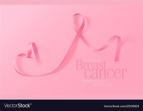 Breast Cancer Awareness Calligraphy Poster Design Vector Image