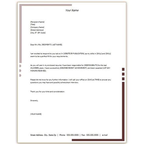 Find & download free graphic resources for letterhead. Free Microsoft Word Cover Letter Templates Letterhead and ...