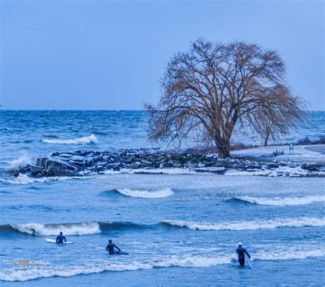 Lake Erie Surfers this morning : r/Cleveland