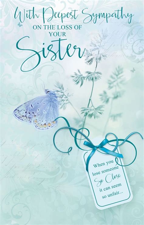 With Deepest Sympathy Card When You Loose Someone Loss Of Sister