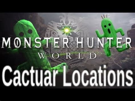 It is just a pure hunt for cactuses called bauble cactuses. Monster Hunter World - Cactuar locations - YouTube
