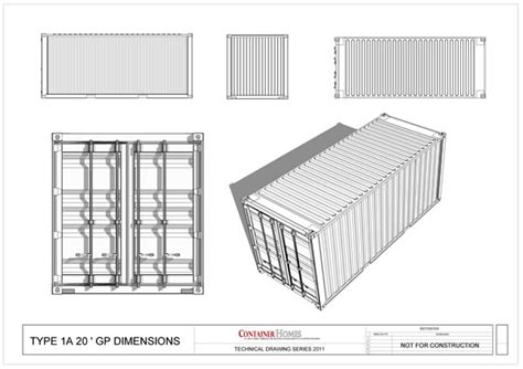 Free Shipping Container Technical Drawing Package