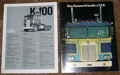 K100 Kenworth Brochure And Spec Sheet 2057406947