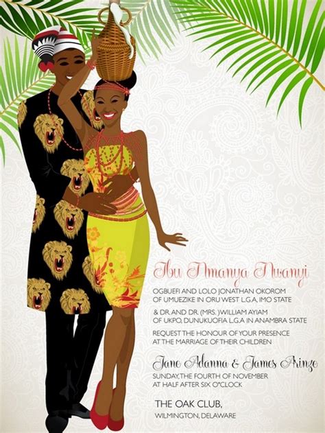 Editable African Traditional Wedding Invitations Templates Free