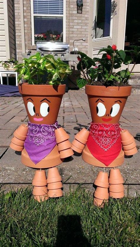 How To Make Clay Pot Flower People Clay Pot Crafts Clay Flower Pots