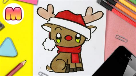 Como Dibujar Un Reno De Navidad Kawaii Dibujos De Navidad Faciles