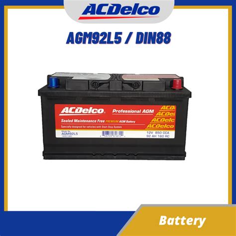 Acdelco Agm Battery Agm92l5 Din88 Bci 49 H8 Lazada Ph