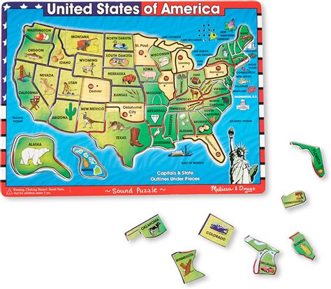 United States Of America Sound Puzzle 40 Pieces Kazoo Toys