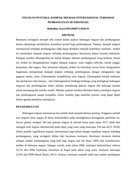 Dampak Positif Dan Negatif Migrasi Internasional Imo Or Id
