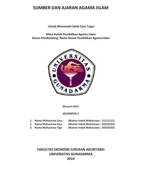 16+ Contoh Cover Makalah: Struktur dan Cara Membuatnya (+DOC)