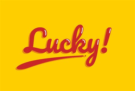 Lucky Word Typography 1218632 Vector Art At Vecteezy