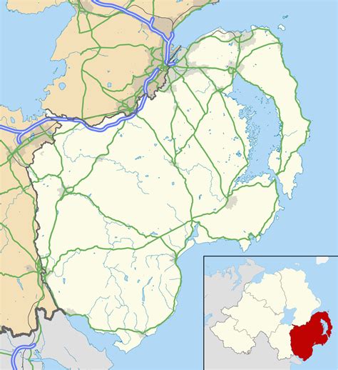Map Of County Down Ireland Secretmuseum