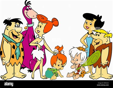 Fred Flintstone Dino Wilma Pebbles Bamm Bamm Betty Rubble And Barney