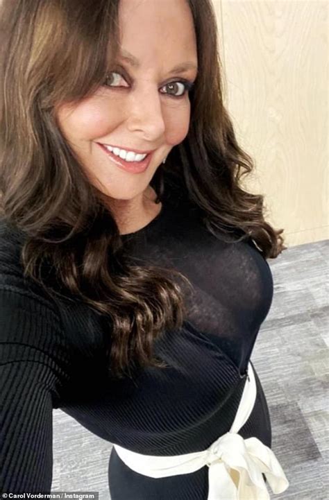 Carol Vorderman 60 Puts On A Very Busty Display In A Semi Sheer Black Top Latest Celebrity News