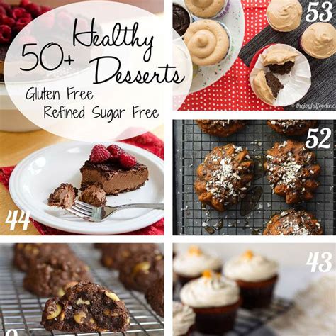 Most are made without any oil, sugar, and butter, but you'd never tell! 50+ Healthy Gluten Free Dessert Recipes (Refined Sugar Free too!) - Cupcakes & Kale Chips