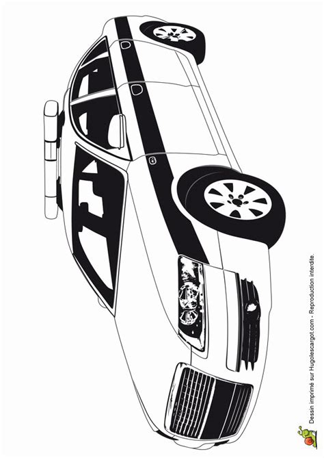 Coloriage voiture police sur Hugolescargot.com