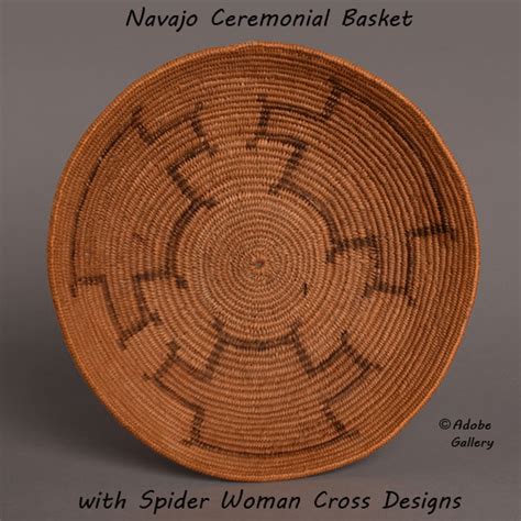 Navajo Native American Basket Spider Woman C4644d Adobe Gallery Santa Fe