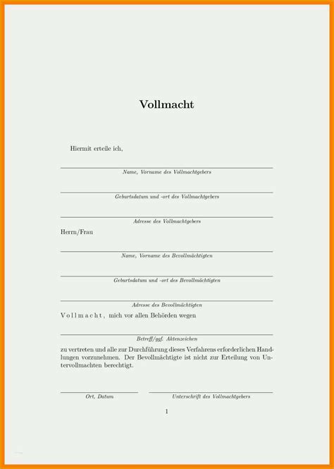 Kündigung aok bremen/bremerhaven musterschreiben für die kündigung der aok bremen/bremerhaven. Beste 17 Behörde Vollmacht Muster - Kostenlos Vorlagen und ...