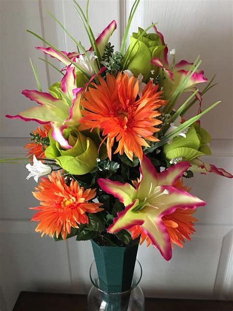 When visiting cemeteries, you often see monuments or gravestones decorated with cherished objects. Cemetery Flowers..Memorial Flowers..Cemetery Vase..Floral ...