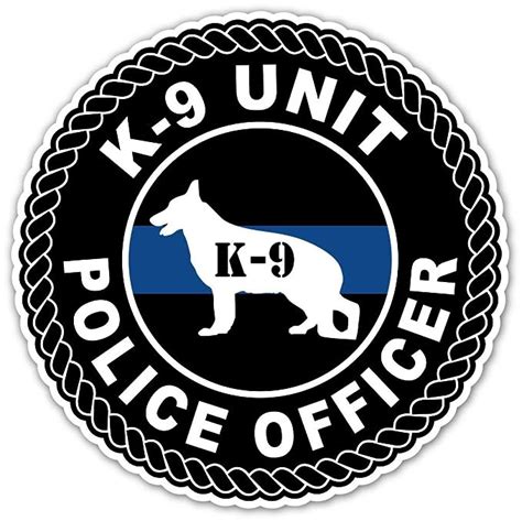 K9 Unit Police Dog Police Officer Blue Ribbon Seal High