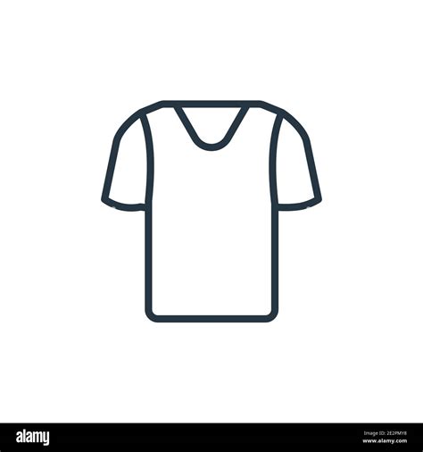 T Shirt Outline Vector Icon Thin Line Black T Shirt Icon Flat Vector