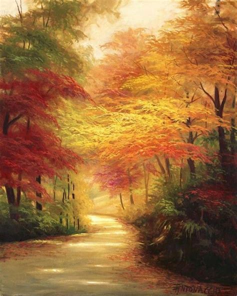Walking Path In 2019 Autumn Painting Painting Landscape Paintings