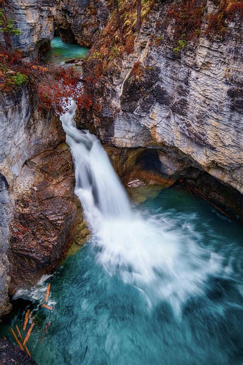 Waterfall Late Fall Banff National Park Alberta Canada Photograph By