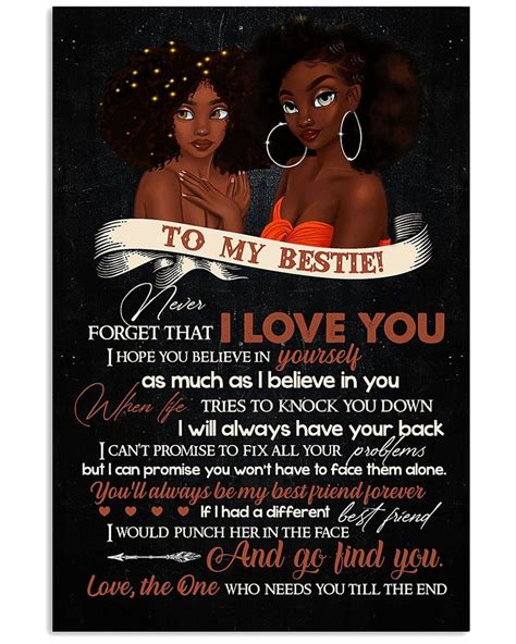 To My Bestie Canvas Best Friend Black Girls Never Forgot That I