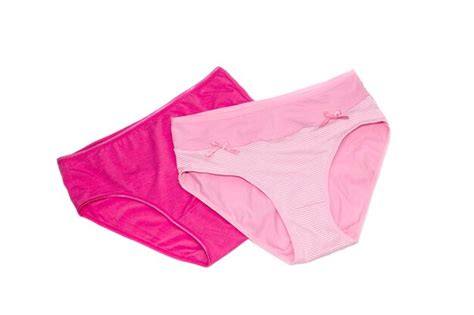 Premium Photo Female New Casual Pink Panties On White Background Closeup