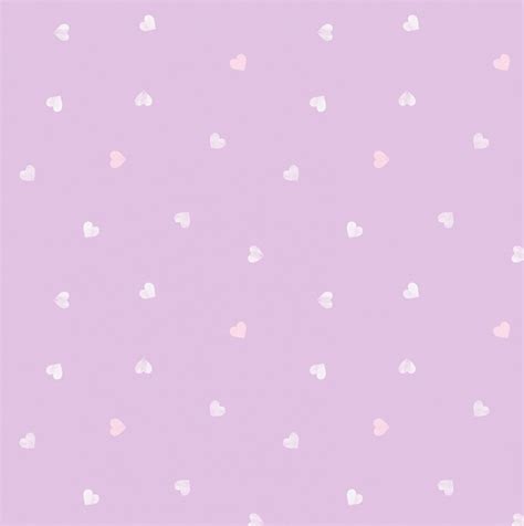 Purple Lilac Love Hearts Girls Childrens Kids Nursery Baby Wallpaper