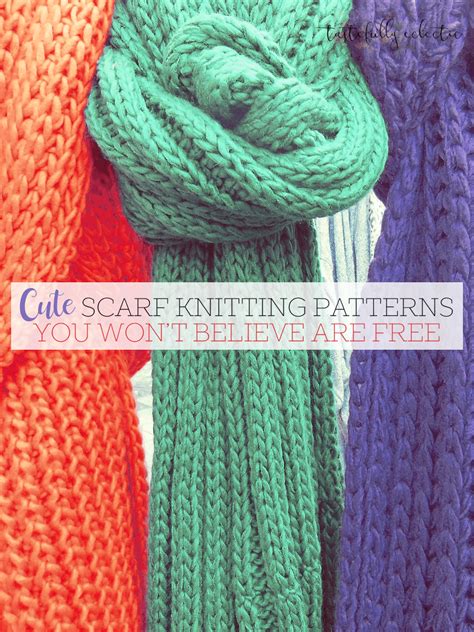 Its simple design makes it a versatile piece that is perfect for everyday wear. Cute Scarf Knitting Patterns You Won't Believe Are Free ...