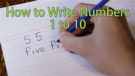 Nouns exercises > writing numbers one to ten. How to Write From 1 to 10 - Kids Learn the Numbers - YouTube