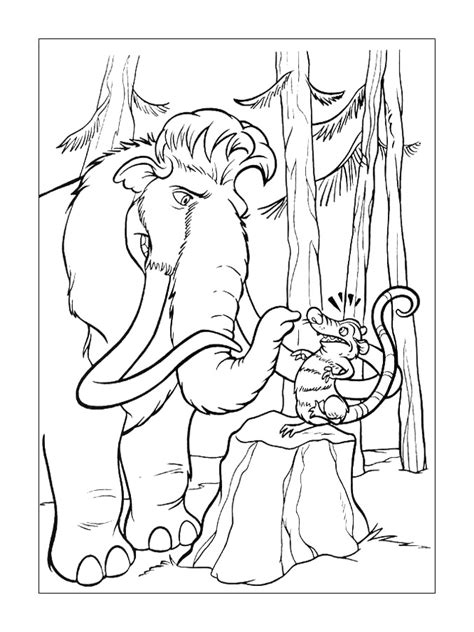 Gambar Ice Age Coloring Pages 7 Kids Download Animals di Rebanas - Rebanas