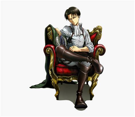 Captain Levi Attack On Titan Levi On Chair Hd Png Download Kindpng
