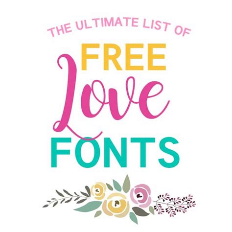 A List Of The Best Free Love Fonts On The Internet Completely Free