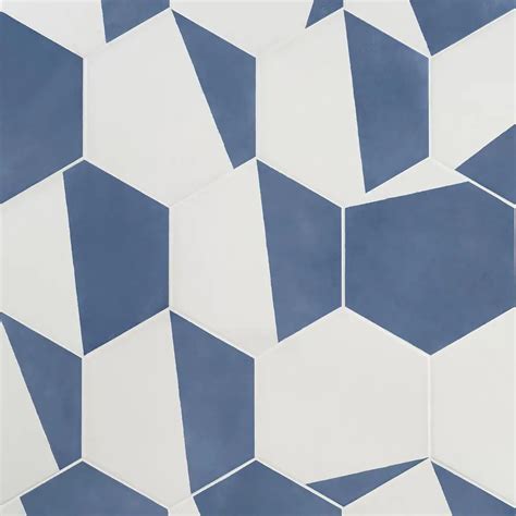 Ivy Hill Tile Eclipse Burst Blue 779 In X 898 In Matte Porcelain