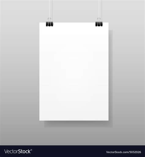 The best selection of royalty free blank poster vector art, graphics and stock illustrations. White Blank Paper Wall Poster Template Royalty Free Vector