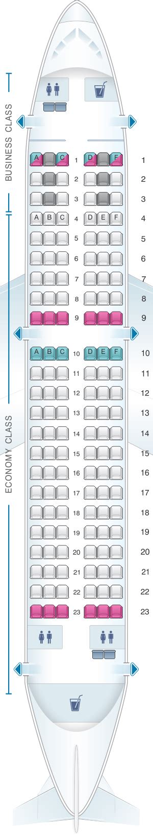 Seat Map Rossiya Airlines Airbus A319 132pax Seatmaestro