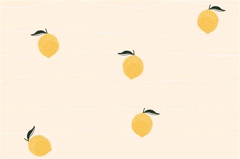 Free Vector Lemon Background Desktop Wallpaper Cute Vector