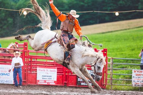 Saddle Bronc Riding At The Ellicottville Championship Rodeo