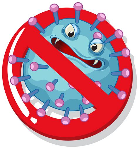 Single Virus Cell With Scary Face 1142222 Vector Art At Vecteezy