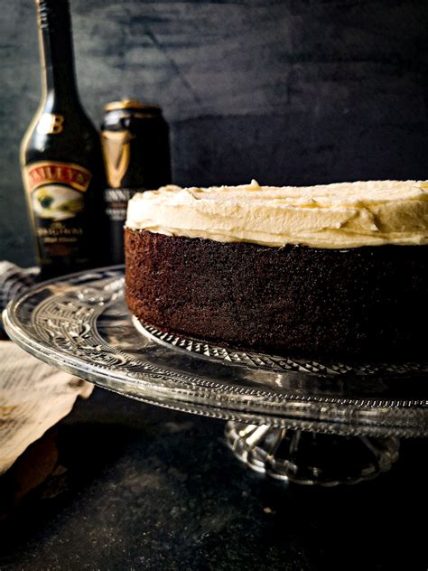 Moist And Rich Dark Chocolate Cake With Guinness And Topped With Baileys Buttercream Perfect