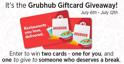 Can i use my grubhub gift card credit on seamless orders? Grubhub Giftcard Sweepstakes - Julie's Freebies