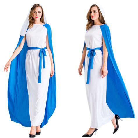 Mama Mary Costume For Adults Mother Mary Cosplay For Women Nativity Holiday Bible Character