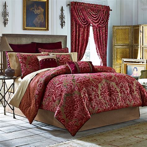 Croscill Fuchsia 4 Piece Reversible Comforter Set Bed Bath And Beyond