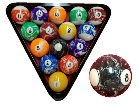 pool table billiard ball set marble swirl style grade a deluxe quality 2 1 4 iszybilliards