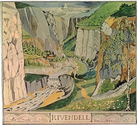 Rivendell Tolkien Art Hobbit Art Tolkien Artwork