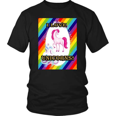 Wear This I Love Unicorns Black T Shirt Matching Black Coffee Mug