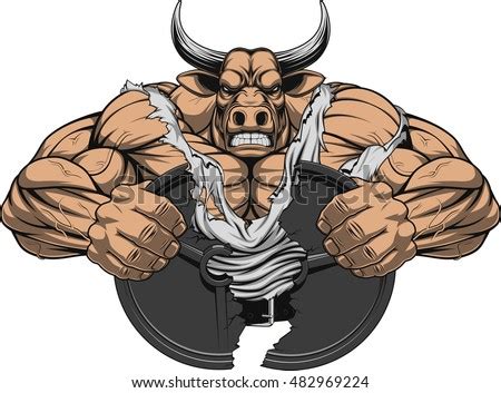 (zs) represent a potential buying opportunity? Vector Illustration Strong Bull Big Biceps Stock Vector ...
